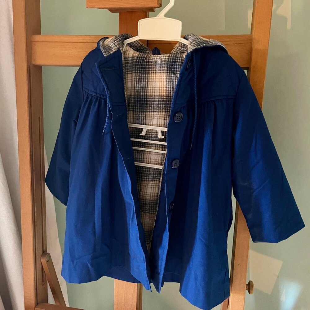 Vintage Weather Tamer Boys / kids sz 5 80s / 90s blue winter coat warm flannel